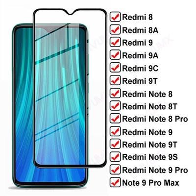 2.5D pełne szkło hartowane dla Xiaomi Redmi 8 8A 9 9A 9C 9T ochraniacz ekranu dla Redmi Note 10 8 9 Pro Max 8T 9T 9S szklana folia ochronna