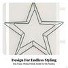 Five-Point Star Wreath Frame Green Wire Rust-Resistant Metal