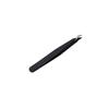 4-Piece Stainless Steel Black Tweezer Set for Eyebrows and Hair Removal with Storage Case