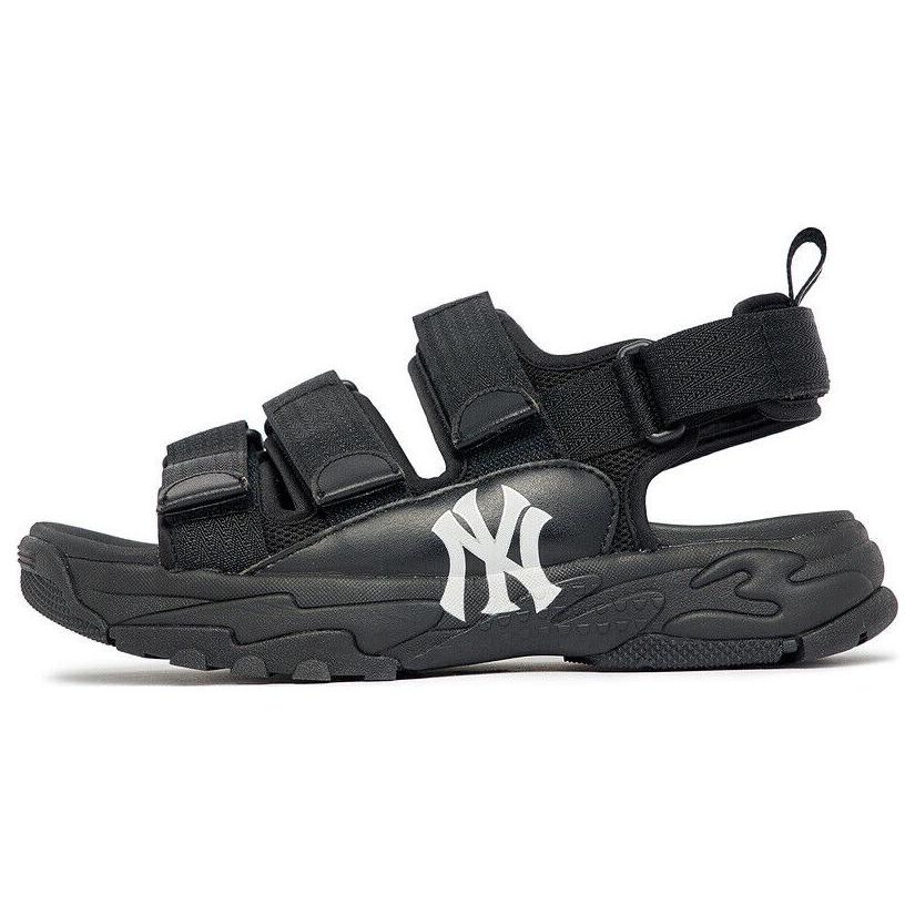 MLB Sandale Triple New York Yankees Rutschfest Langlebig Sportsandalen Unisex Sandalen Schwarz 3ASDCSS33-50BKS 45 black