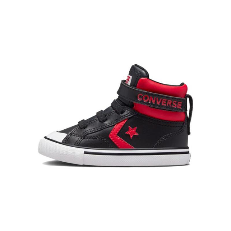 Converse Pro Blaze Strap Varsity High Top Skateboard Shoes Black Red Infant And Toddler