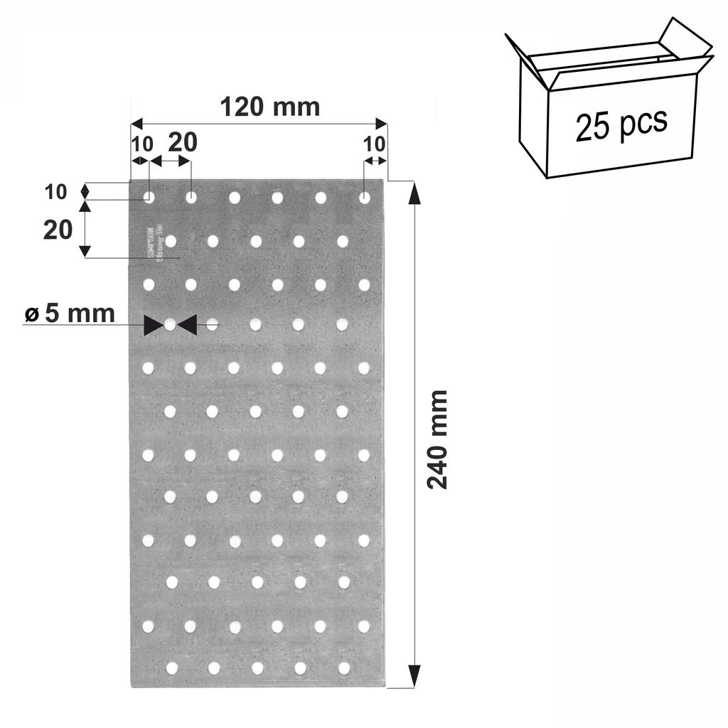 Perforated plates NP20/120/240 120x240 x2mm