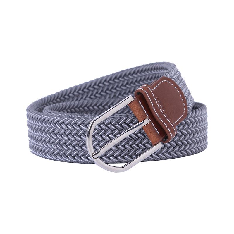 Handwoven Cross-Border Fashion Belt with Pin Buckle – Versatile Twill Men's & Women's Wide Elastic Waist Belt