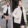 Small short cotton-padded women's winter thermal stand-up collar loose belly covering thin down cotton-padded women's cotton-padded jacket tide