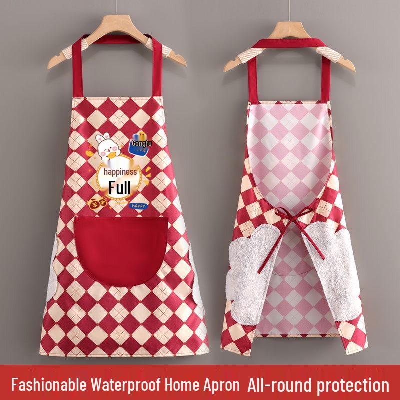 Women's Fashion Waterproof Apron - Oil-Proof, Stylish Waist for Cooking and Catering