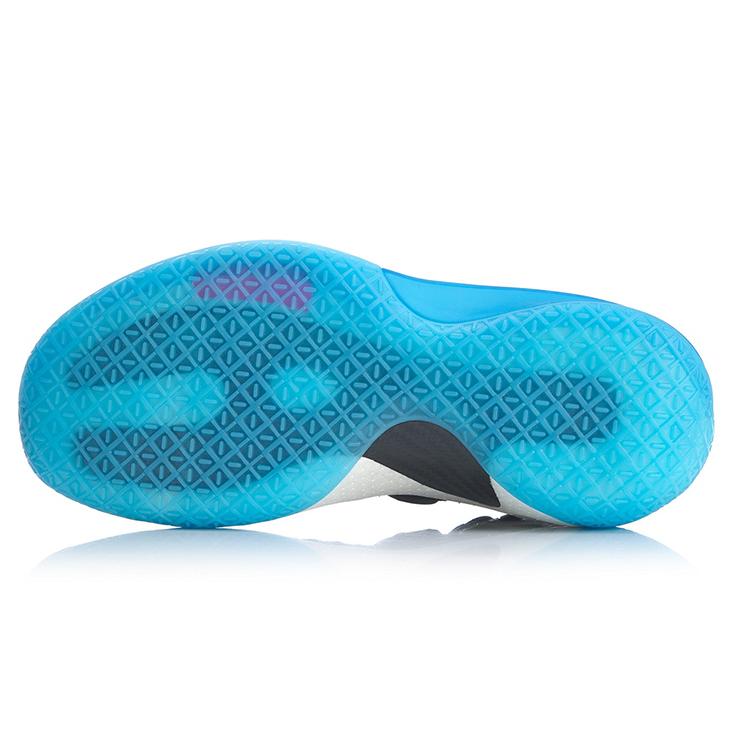 Li Ning Leather Slip Resistant Abrasion Resistant Mid top Basketball Shoes Men's Black ABAP113-2