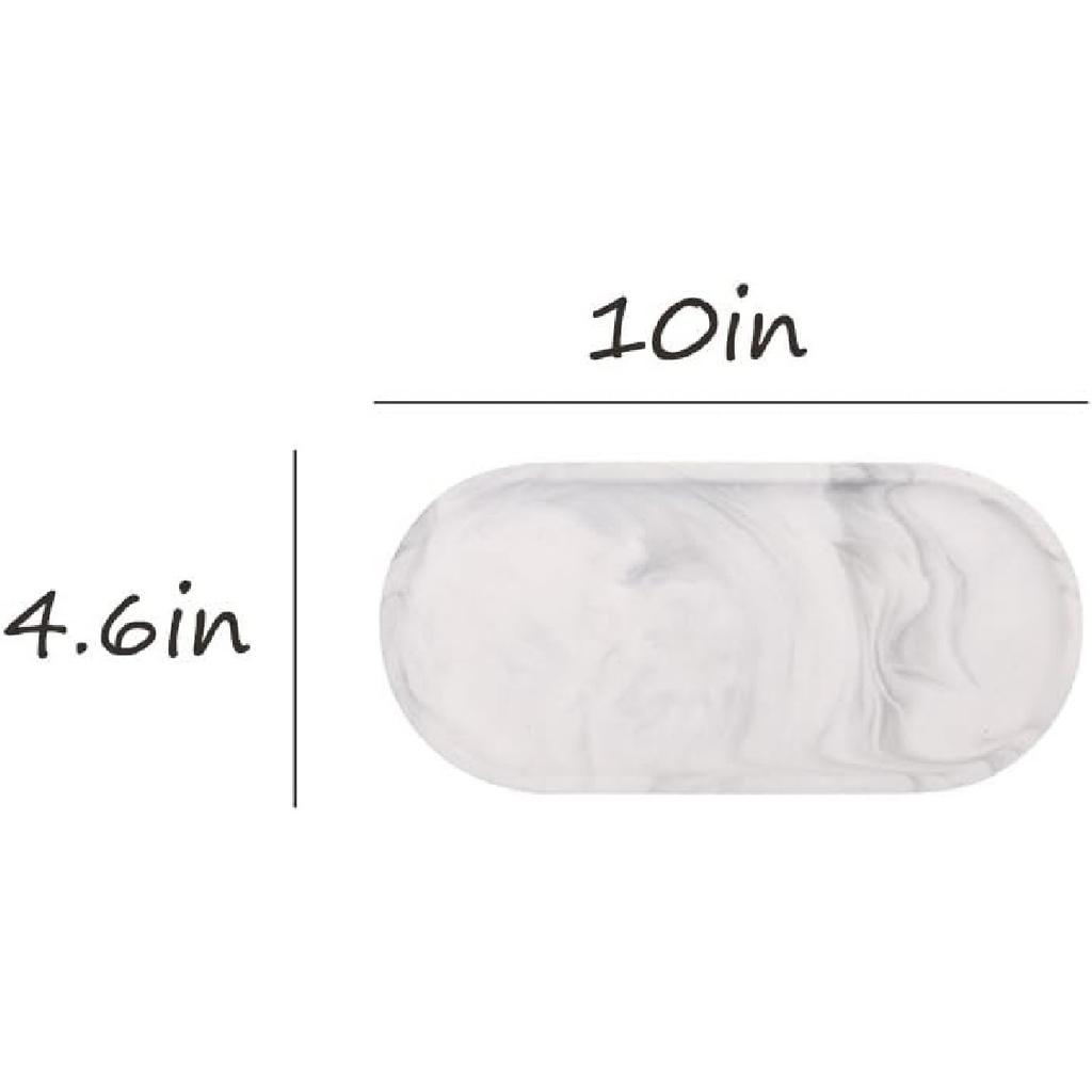 CHOOLD Chic Ceramic Marble Style Oval Dessert Plate Cake Plate Jewelry Dish Ring Dish Cosmetics Organizer Fruit Dish Home Decor Wedding Gift