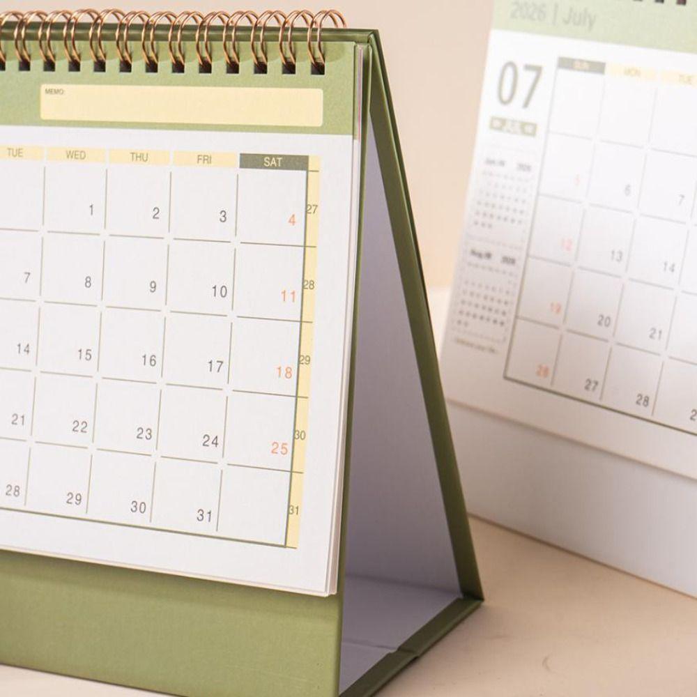 Foldable Table Calendar Standing Academic Planner 2027 Desktop Desk Calendar Office Supply