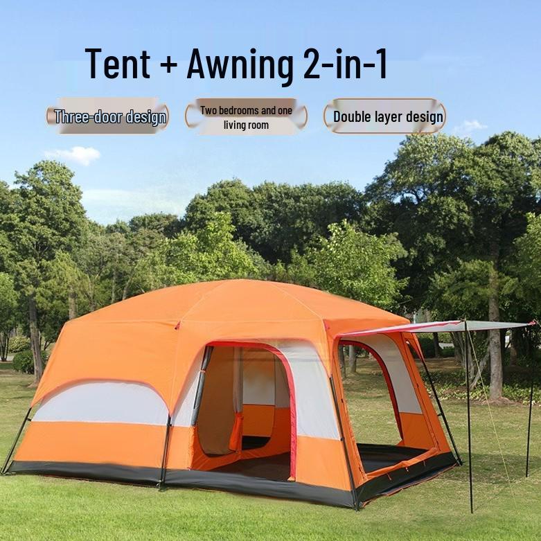 Luxuriöses tragbares Mehrraum-Campingzelt für 4-10 Personen - Geräumiges regendichtes Design