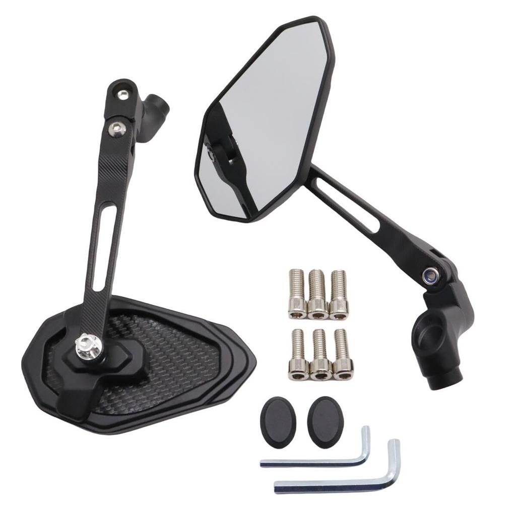 SZYUMO Carbon Fiber Motorcycle Rearview Universal for Scooters and Easy Left and Right Set Mirrors, 8mm/10mm, Fit, Motorcycles, Installation,