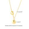 Designer Trendy Girl Jewelry Unique Knotted Pendants Stainless Steel Snake Chain for Women Fashion Round Charm Necklace