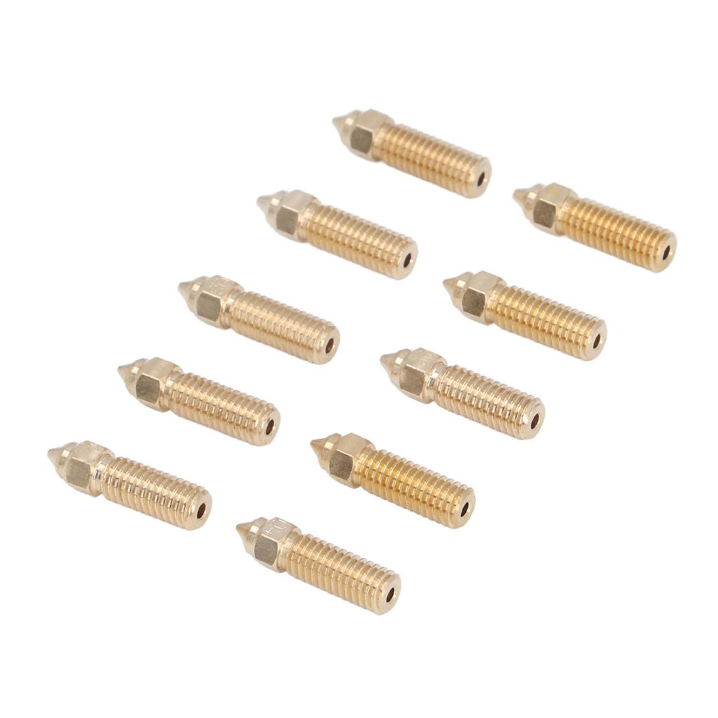 10Pcs 3D Printer Nozzle Kit High Flow Smoother  Bass Extruder Nozzle Replacement for Creali