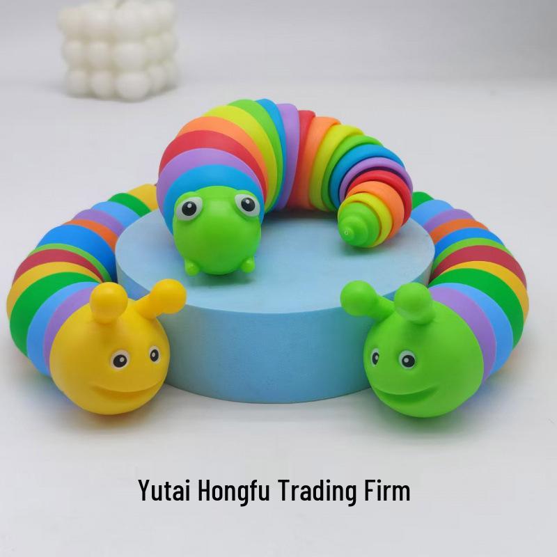 Cross-Border Rainbow Smile Face Stress Ball Toy for Kids