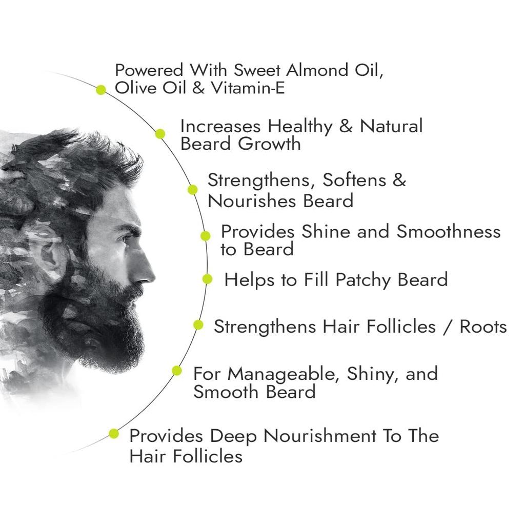 Vasu Greeko Man Beard Oil 50ML Pack of 1 for Soft, Shiny Beard and Healthy Beard Growth