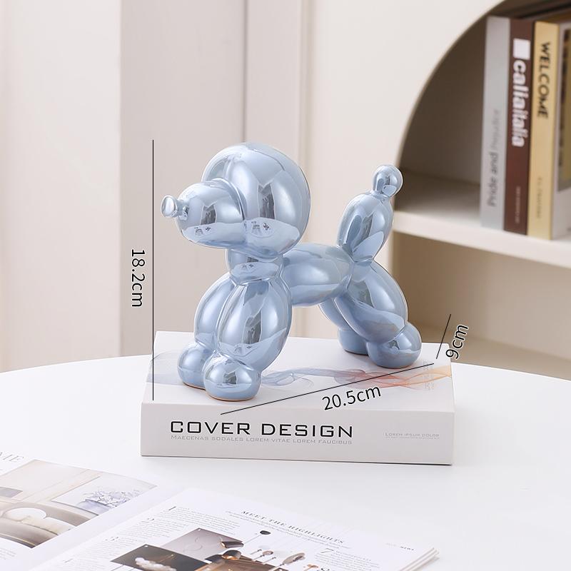 Figurina Cane Ospite in Ceramica Decorazione Casa Decorazione Stanza Accessori Ufficio Animale Nordico Sculture Decorative Figurina
