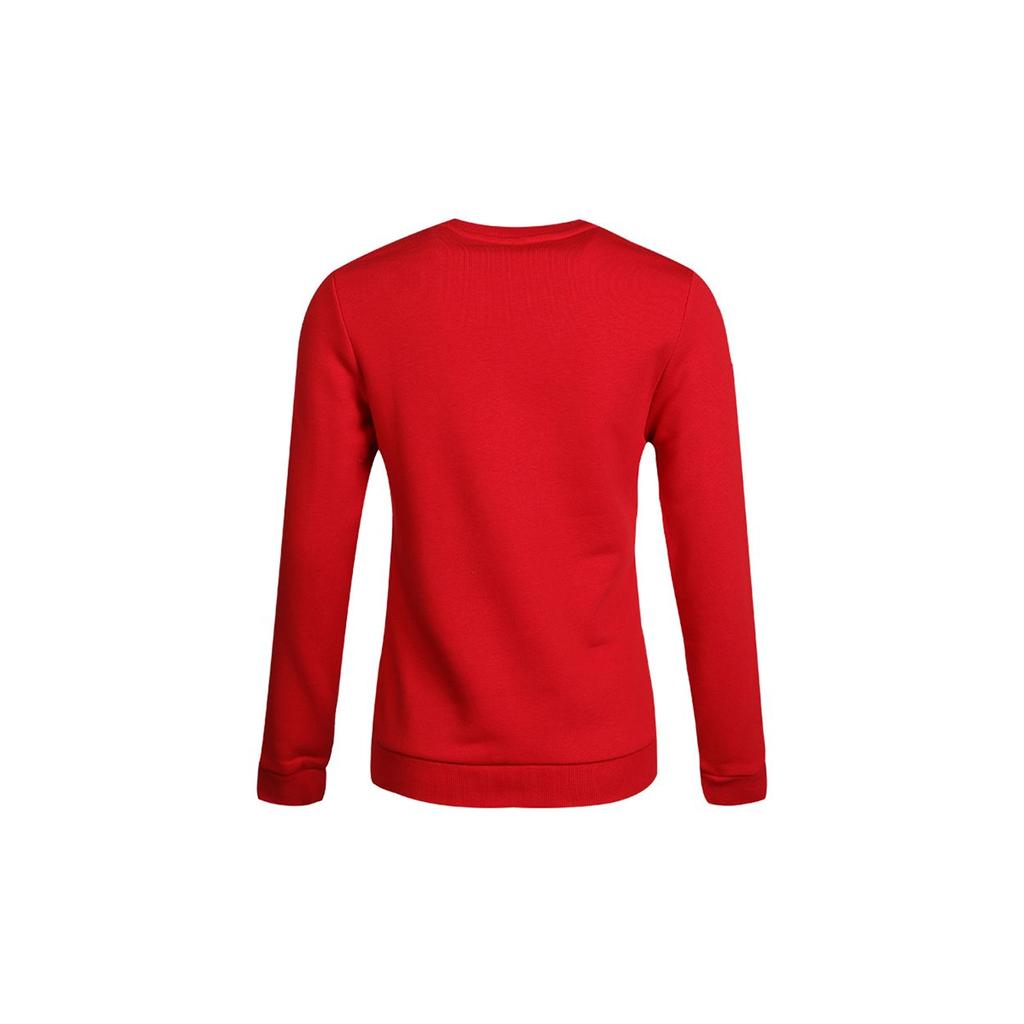 Adidas Neo Round Neck Fleece-Lined Knit Sweater Women Tops Red GJ8744