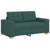 3 Piece Sofa Set Dark Green 221 x 80 x 80 cm Linen Blend Fabric