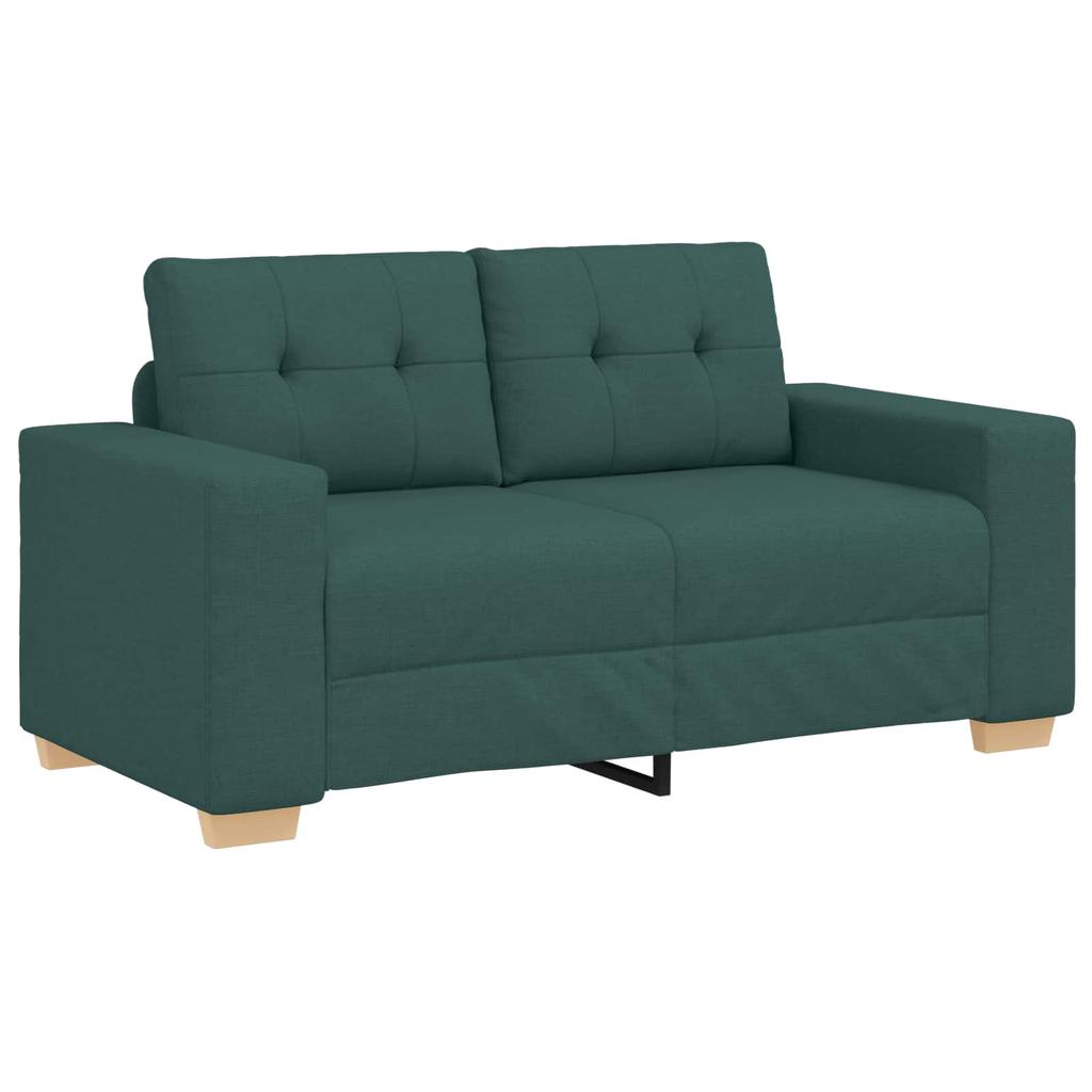 3 Piece Sofa Set Dark Green 221 x 80 x 80 cm Linen Blend Fabric