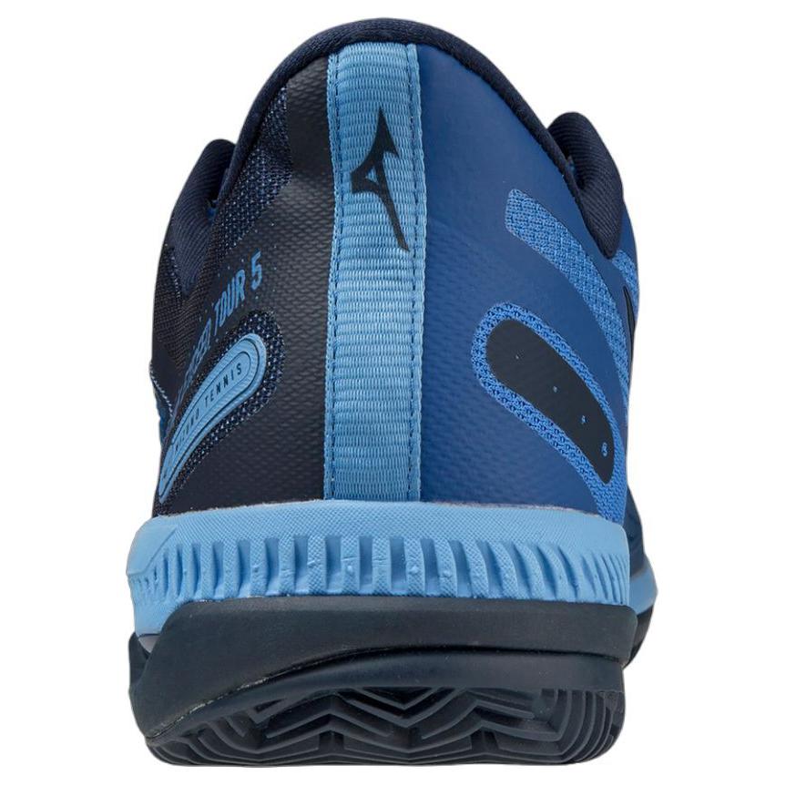 Mizuno Wave Exceed Tour 5 CC Comfortable Slip Resistant Durable Low Top Tennis Shoes Unisex Sneaker Blue White 61GC227426