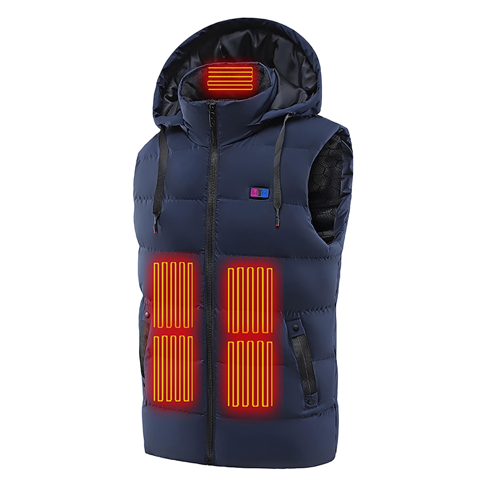 

Недавно модернизированный жилет с двойным управлением 11, интеллектуальный электрический нагреватель с постоянной температурой XL синий