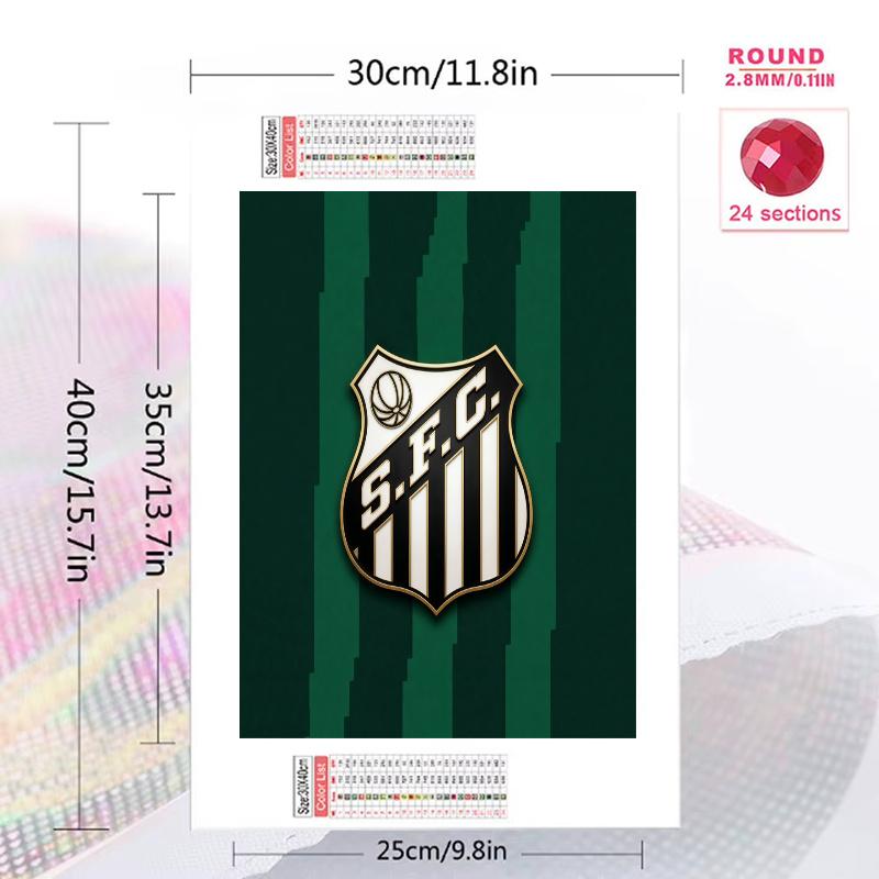 Santos F.C 100% Round Full Drill 5D DIY Diamond Painting Embroidery Cross Stitch Rhinestone Décor