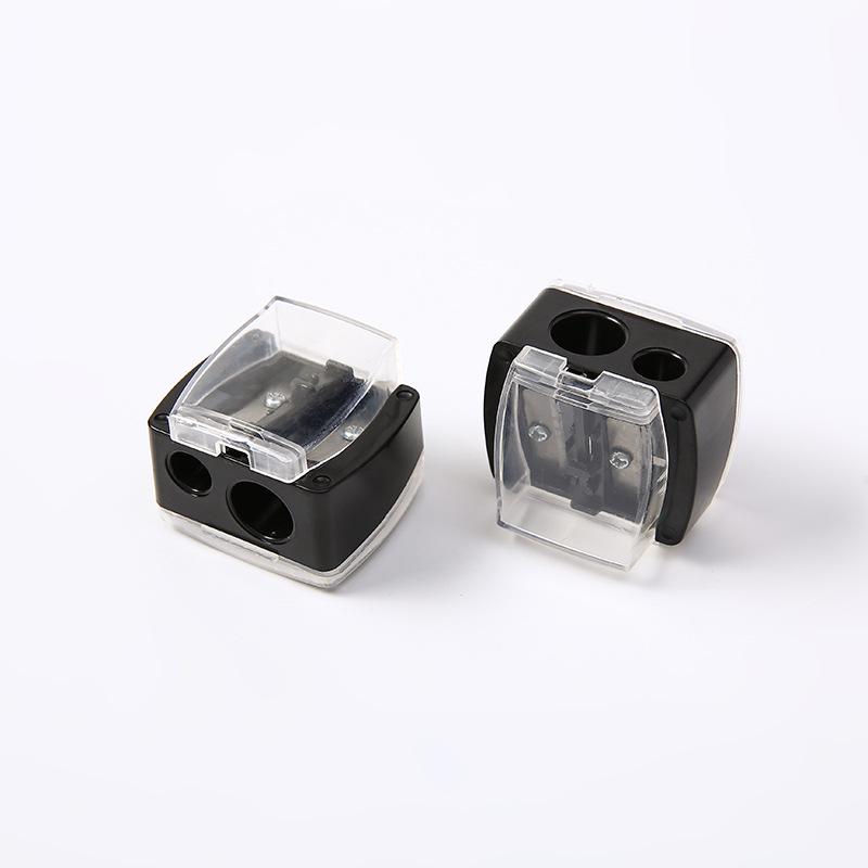 Dual-Hole Eyeliner & Eyebrow Pencil Sharpener with Lid
