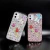 Luxury Rhinestone Mobile Phone Case Is Suitable For Apple 16Promax Rose Iphone17 Butterfly 14 Full Diamond Xr Women'S Model.