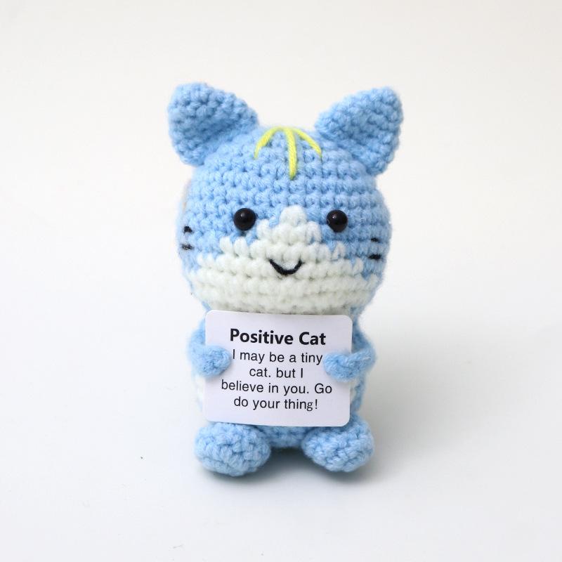 Décoration Tricotée Mini Poupées Crochet Tricot Poupée Crochet Fini Carte Ornement de Bureau Cadeau Chambre Motivationnel Déco Halloween