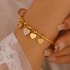 Heißverkaufendes 18K Goldplattiertes Strass-Herz-Armband - Vielseitiger, Modischer Titanstahl Schmuck für Damen