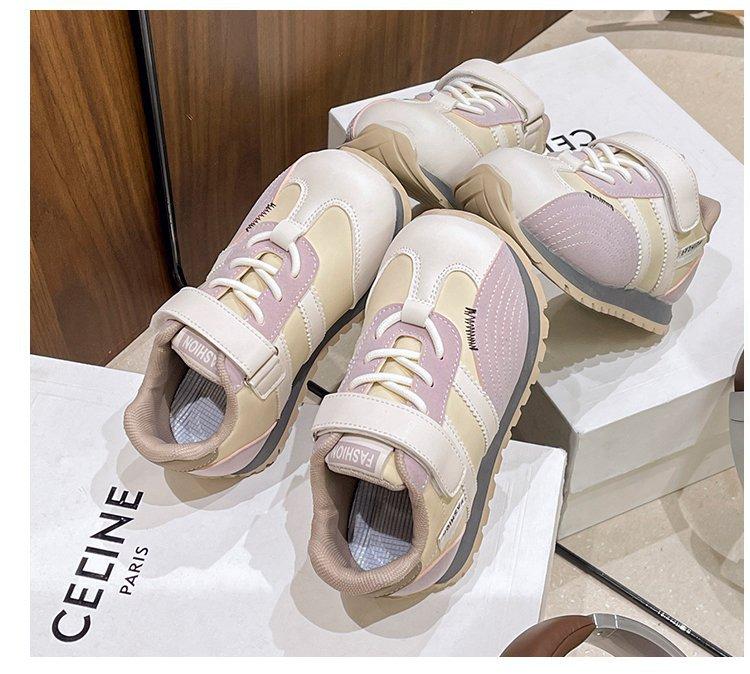 

Classmate girls sports shoes 2025 spring and autumn new children s Forrest Gump shoes boys soft-soled breathable casual running shoes 36 розовый