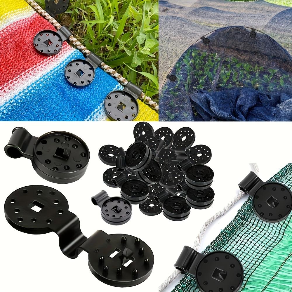Sunshade Net Clips - Circular Removable Clips with Adjustable Knob, Multi-Hole Design for Secure Fastening, Durable Weather-Resistant Clips