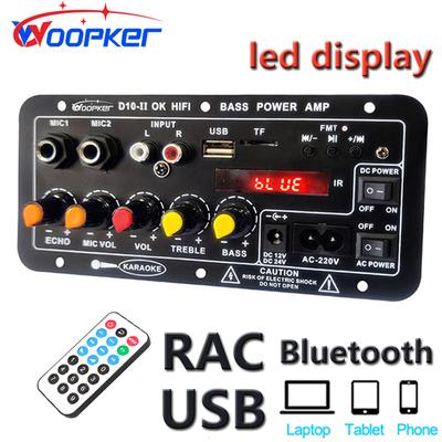 Carte amplificateur audio Bluetooth Woopker D10-II avec écran LED 30-120W pour haut-parleur 4 Ohm Module amplificateur de puissance pour maison Voiture Camping-car