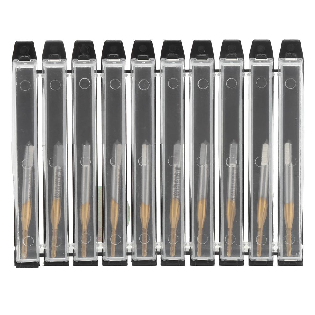 10 Stück Beschichtung Gewindebohrer HSS Hohe Härte Maschinengewindeschneiden Gewindebohrer M1.6 x 0.35