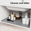 34" x 22" Under Sink Mat Silicone Sink Tray Multi-functional Pet Feeding Mat  for Kitchen Bathroom