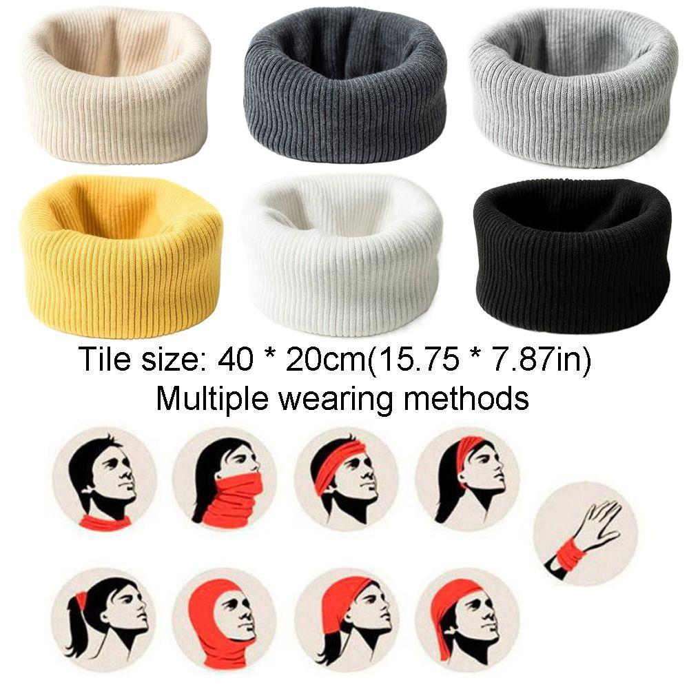 Warm Knitted Ring Scarf Coldproof Thicken Knit Scarf Outdoor Wrap Neck Scarves