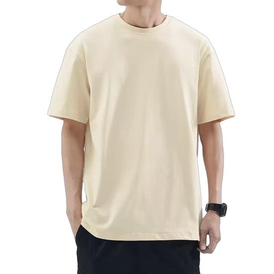 Men Solid Color T-Shirt Round Sleeve Summer Tee Neck Short Casual Loose Fit Tee Shirt