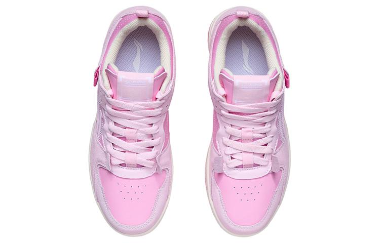 Li Ning Mystic Layer Pro Slip Resistant Abrasion Resistant Low top Skateboard Shoes Women's Cherry Blossom Pink AGCR314-2