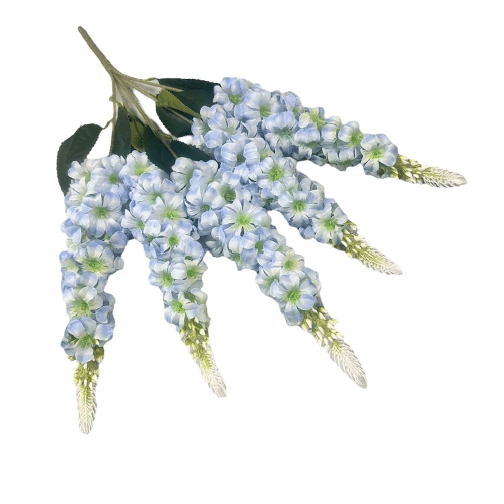 5 Stems Hyacinth Artificial Flowers Multicolor Fake Delphinium Flowers  Party Supplies