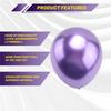 A96I-50Pcs 10 Inch Metallic Latex Balloons Thick Chrome Glossy Metal Pearl Balloon Globos For Party Decor