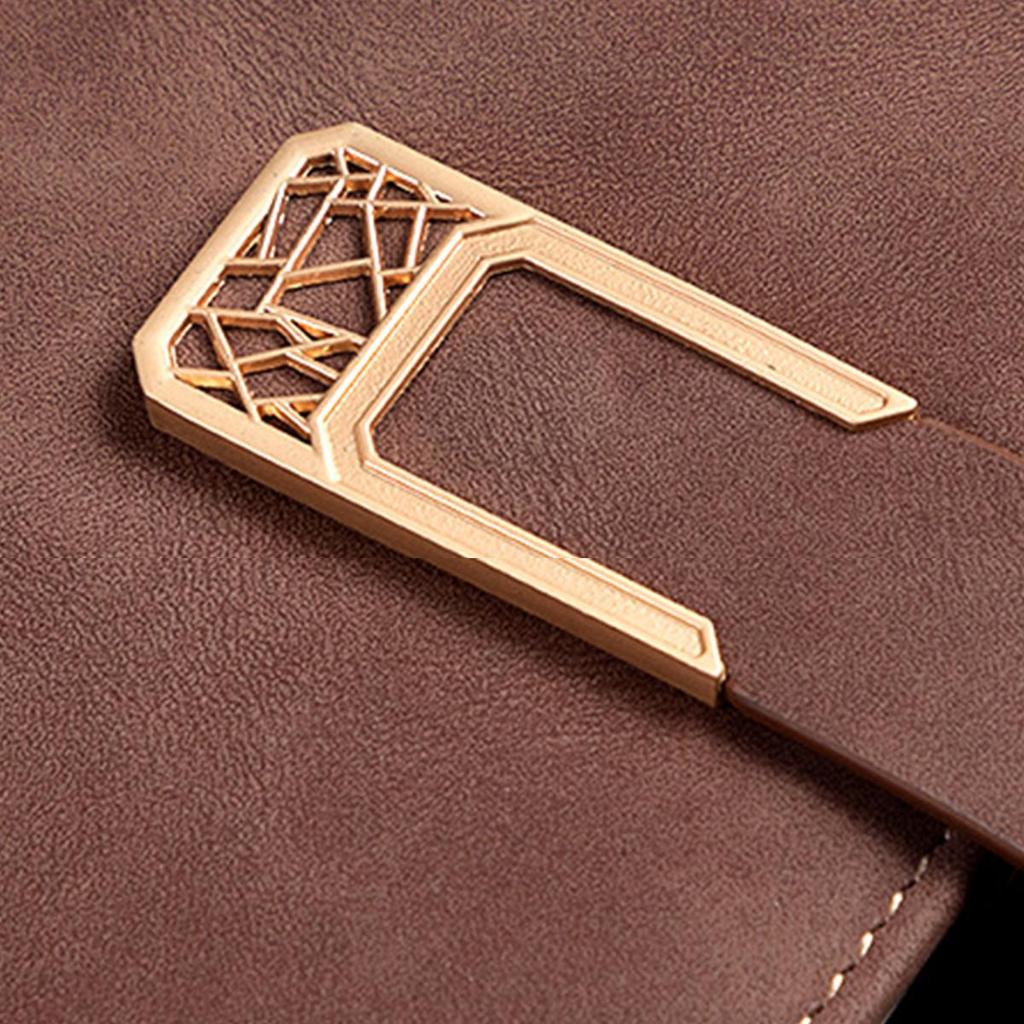 A5 Buckled Leather Student Subject Notebook, Business Notepad, Meeting Record Book, Thickened Diary, Travel Log, 120 Sheets 240 Pages
