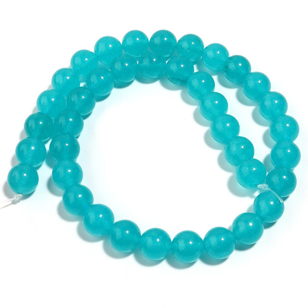 4 6 8 10 12mm Natural Stone Water Blue Chalcedony Beads Round Loose Beads For Jewelry Making DIY Necklace Bracelet Accessories