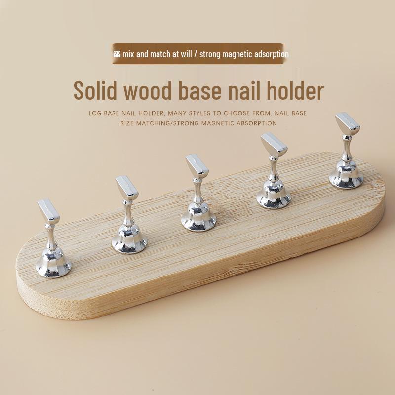 

Solid Wood Nail Display Stand and Manicure Holder