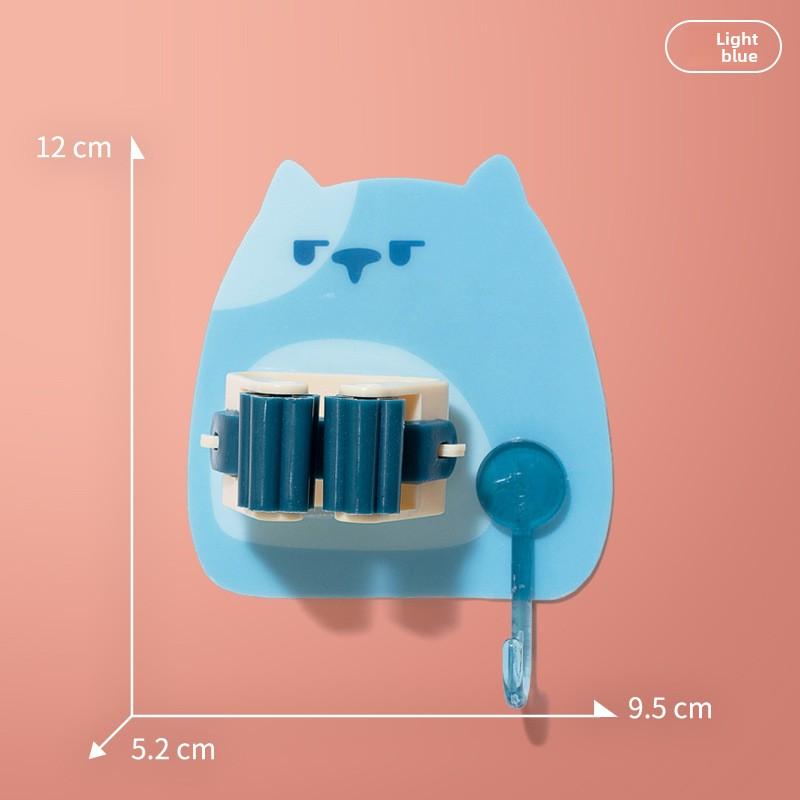 Bubble Bear Mop Rack, Broom Stand, Hook, Strong, Seamless, Non-perforating Mop Clamp, Mop Clamp, Nail-free Storage