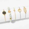 Bracelet - SHOP-STORY - NICKI - 5 Bracelets - Style Tropical - Rose Gold - Woman