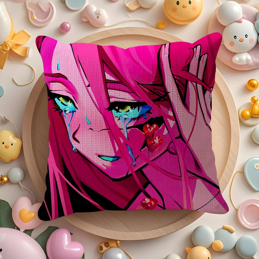 Family Love Anime AAlien Stage Pillow Case Pattern Printed Pillowcase for Living Room Sofa Cushion Cover Bedroom Decor