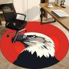 1pc Eagle Emblem Office Round Area Rug, Indoor Mat Suitable ForOffice, Under Office Chairs Bedroom Living Room Home Decor, Room Deco q105