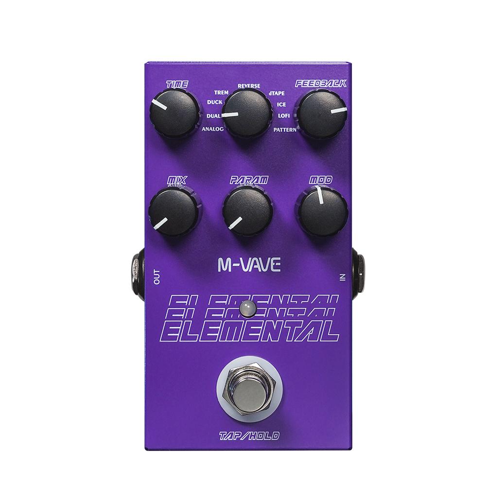 M-VAVE Elemental Digital Delay Pedal 9 Verschiedene Delay-Effekte Gitarrenpedal Unterstützung für TAP und HOLD Modus Gitarrenzubehör
