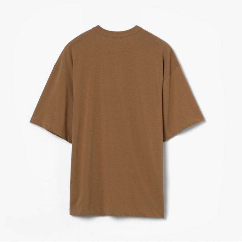 Tbrm CoTTon Crewneck T shirT Camel Tbe2m60000a28
