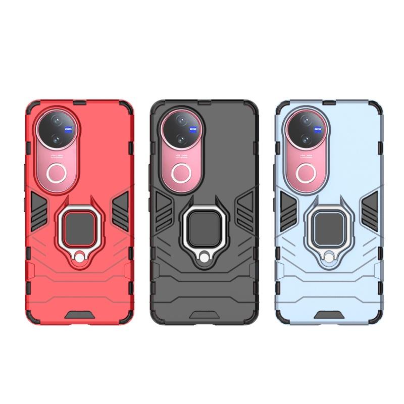 Für Vivo V50 Hülle Abdeckung Vivo V50 Capas Handy Bumper Rückseite Armor PC Stoßfest Voll Ringhalter Magnetisch Für Fundas Vivo V50 V 50