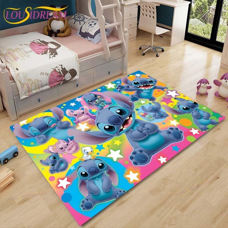 Anime Stitch Carpet Kids Carpets Living Room Tea Table Mats Bedroom Rug Washable Floor Mats Household Area Mat
